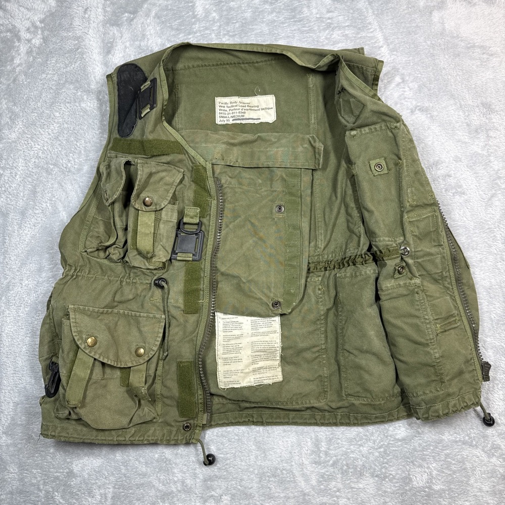 Pacific Body Armour Vest Tactical Load Bearing Small/Medium Green VEST ONLY 90s - Picture 4 of 11